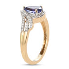AAA Tansanit und I1-I2 GH Diamant-Ring - 1,20 ct. image number 4