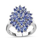 Tansanit Cluster Cocktail Ring - 2,58 ct. image number 3