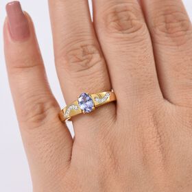D'Joy Tansanit und Moissanit Ring - 0,82 ct.