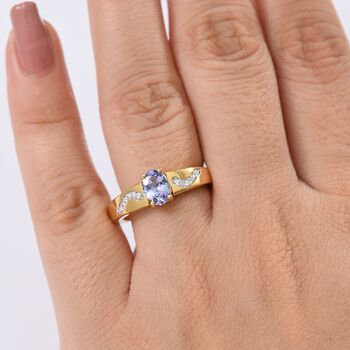 D'Joy Tansanit und Moissanit Ring - 0,82 ct.