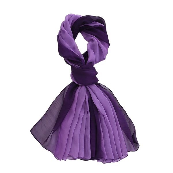  LA MAREY signature 100% silk scarf110*180cmweight:40gcolor:purpleMaterial:100% Mulberry silk image number 4