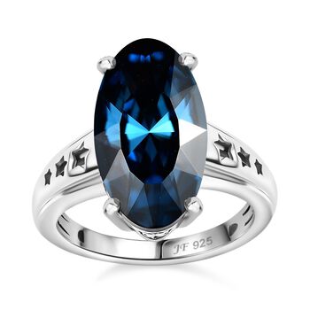 J Francis gefertigt mit SWAROVSKI- Montana Swarovski Kristall Ring