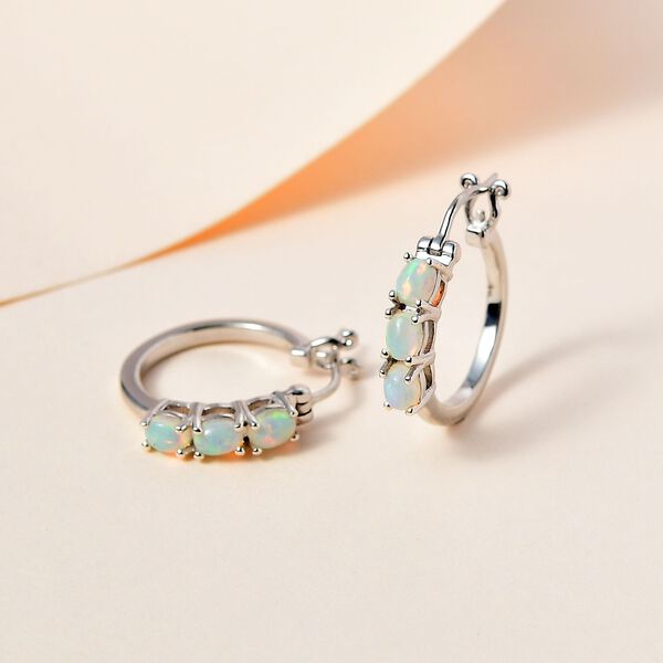 AA nat&uuml;rliche, &auml;thiopische Welo Opal-Ohrringe - 0,79 ct. image number 3