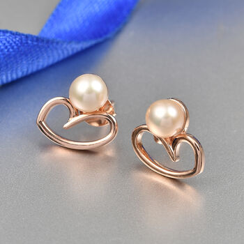 EverTrue Pfirsich S&uuml;&szlig;wasser Perle Ohrringe