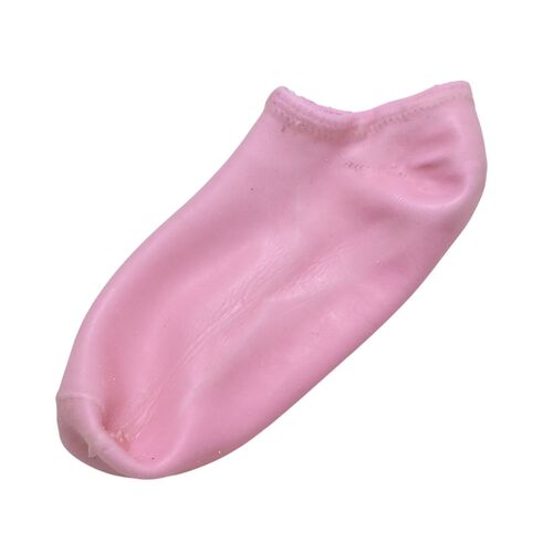 Paar Silikon-Feuchtigkeitssocken mit Anti-Rutsch-Noppen, ideal bei trockener und rissiger Haut, passend für Schuhgröße 36-41, Rosa image number 1