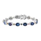 Boulder Opal Triplette, Mehrfarbig-Turmalin Armband ca. 19 cm 925 Silber rhodiniert ca. 14,01 ct.