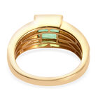 Pfau Triplett Quarz-Ring, 925 Silber Gelbgold Vermeil (Größe 19.00) ca. 1,76 ct image number 5