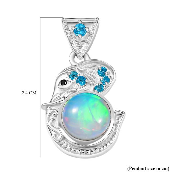AA Natürlicher, äthiopischer Welo Opal und Neon Apatit Anhänger - 1,38 ct. image number 6