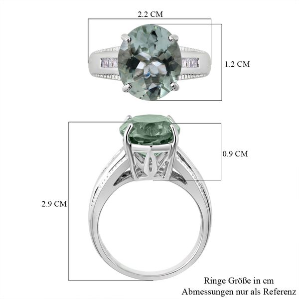 AA Prasiolith und Zirkon-Ring - 4,51 ct. image number 4
