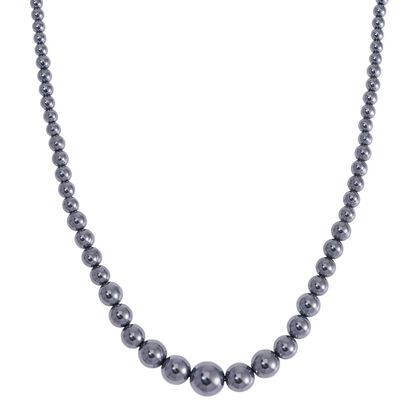 Terahertz Halskette ca. 50 cm 925 Silber rhodiniert ca. 180.00 ct