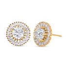 Brillance Weiße Zirkonia Ohrringe, goldfarben