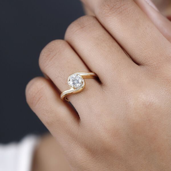 Moissanit Ring,  ca. 0,71 ct image number 9