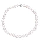 Weiße Edison Perle Halskette ca. 50 cm 925 Silber rhodiniert