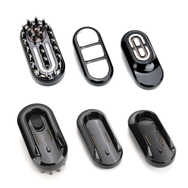 3-in-1 Multifunktionale Massageb&uuml;rste mit EMS & Lichttherapie, 7,5x7x21,5cm, Weinrot image number 6