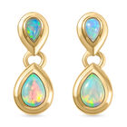 AA natürliche äthiopischer Opal Ohrringe in Silber 1,20 Ct image number 0