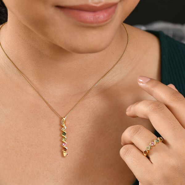 Multi-Turmalin Schmuckset - 1,5 ct. image number 3