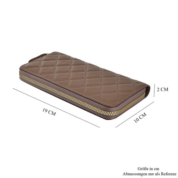 Echtleder Kreditkartenetui, khakifarben image number 10