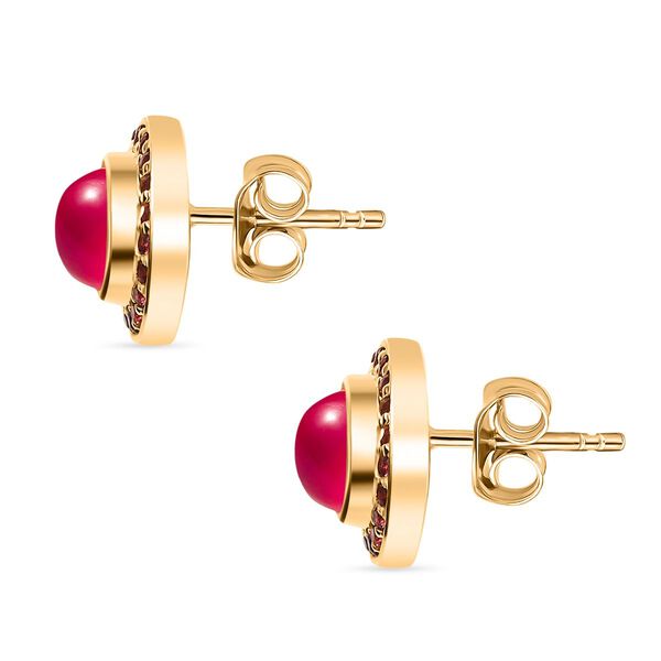 D'Joy Maulbeer Mondstein und Orissa Rose Granat Ohrringe - 2,65 ct. image number 4