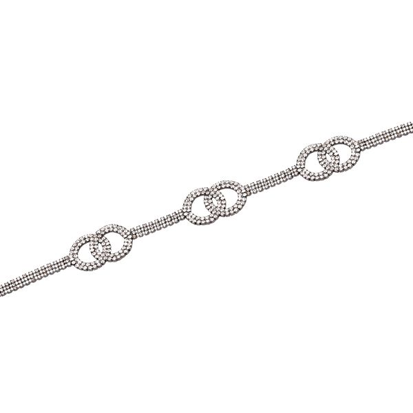 Kristall G&uuml;rtel ,100% Glaskristall und Metall, L130cm, 61g, schwarz image number 3