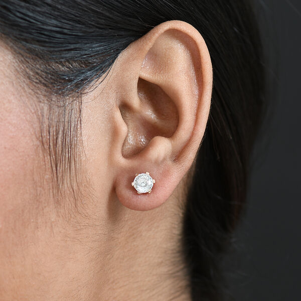 D'Joy Moissanit Ohrringe, 925 Silber 750 Roségold Vermeil - 1,75 ct. image number 3