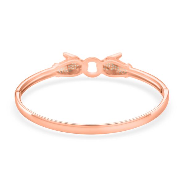 Gr&uuml;ner und wei&szlig;er Zirkonia 19cm Armreif in Ros&eacute;goldton image number 5