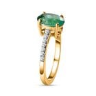 AA Kagem Sambischer Smaragd, Weißer Diamant Ring, 375 Gold (Größe 16.00) ca. 1.89 ct image number 4