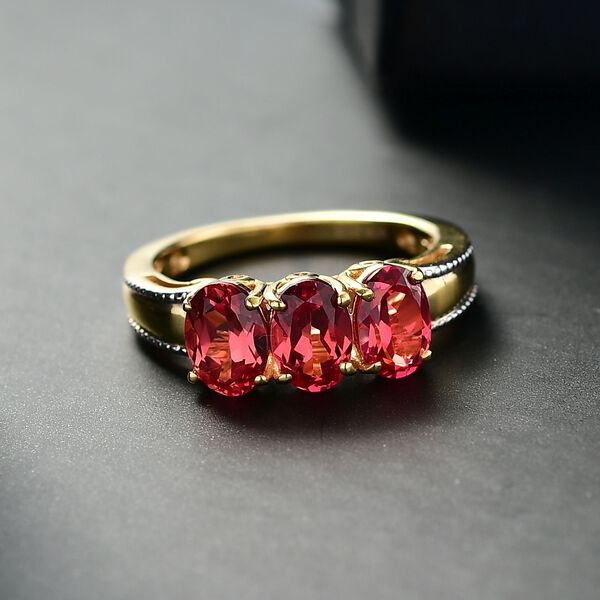 D'Joy Labor Padparadscha Saphir Ring - 3,59 ct. image number 2