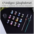 17-teiliges Glasfeder Set für Kalligrafie und Kunst image number 1