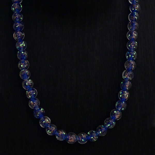 Blaue Halskette im Murano-Stil, 50+5cm image number 3