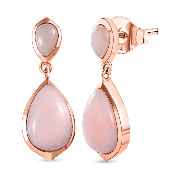 AA rosa Opal Ohrringe - 5,90 ct.