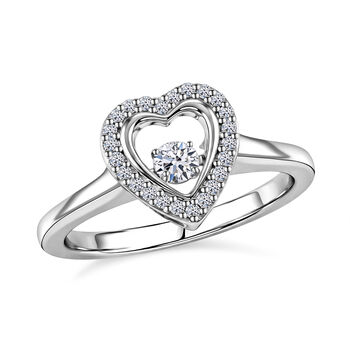 LUXURIANT DIAMOND - Lab Grown Diamant SI-GH Ring 925 Silber Rhodiniert (Gr&ouml;&szlig;e 16.00) ca. 0,25 ct