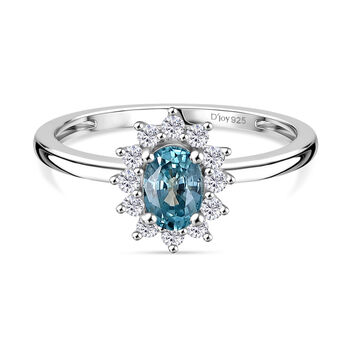 D'Joy blauer und wei&szlig;er Zirkon Ring - 1,07 ct.