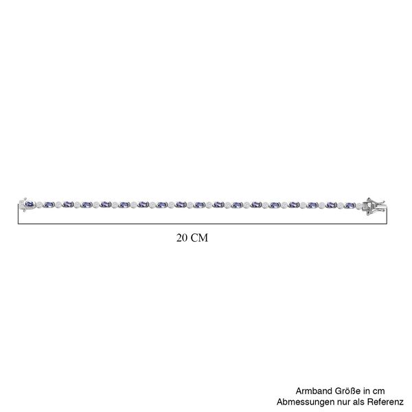 Tansanit und Zirkon Armband, 19 cm - 4,18 ct. image number 5