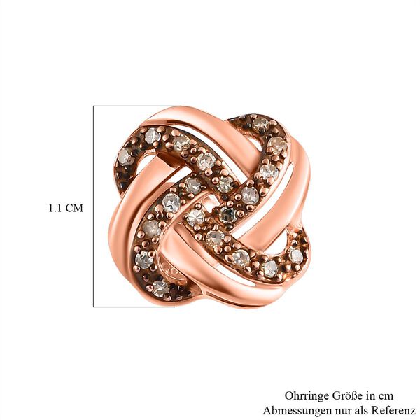 Nat&uuml;rliche Champagner-Diamant-Ohrstecker - 0,20 ct. image number 5