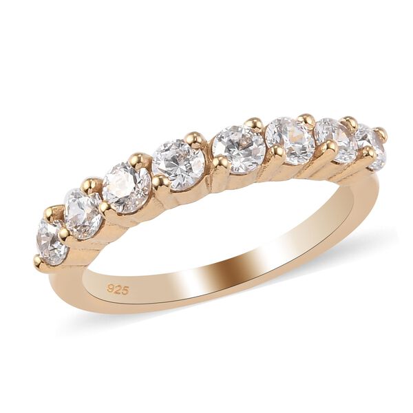 LUSTRO STELLA Hergestellt mit ZIRKONIA Ring 925 Silber 585 Vergoldet (Gr&ouml;&szlig;e 16.00) ca. 1,53 ct image number 4