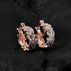 ALLORO rosévergoldete Silber-Creolen mit Diamantakzenten image number 1