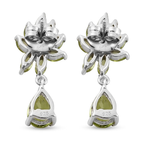 Nat&uuml;rlicher Peridot-Ohrh&auml;nger, 925 Silber platiniert ca. 3,08 ct&nbsp; image number 4