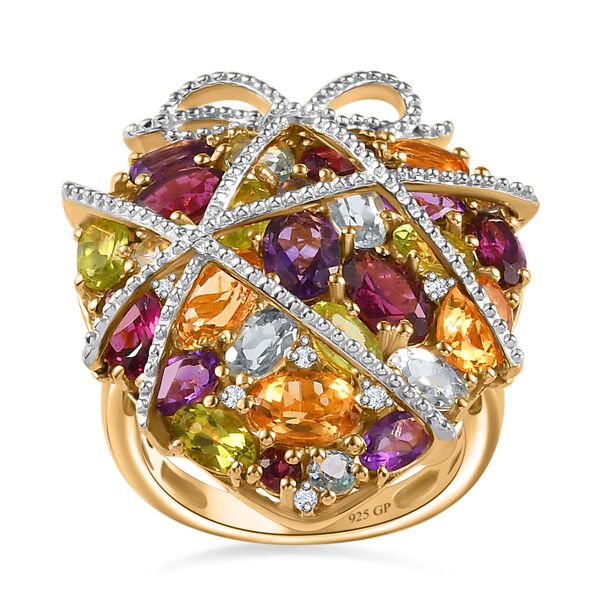 GP Amore Kollektion- Mehrfarbiger Edelstein, Zirkon und blauer Saphir-Ring- 9,29 ct. image number 4