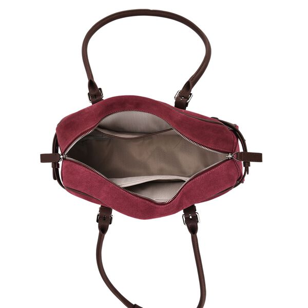 Handtasche aus Echtleder, 35x25x12cm, Purpurrot image number 4