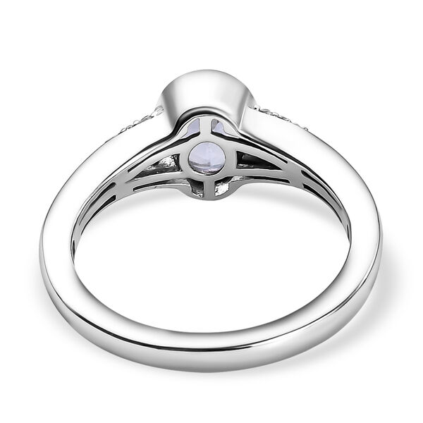 Tansanit und wei&szlig;er Zirkon-Ring - 0,91 ct. image number 6