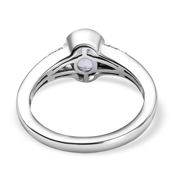 Tansanit und weißer Zirkon-Ring - 0,91 ct. image number 6