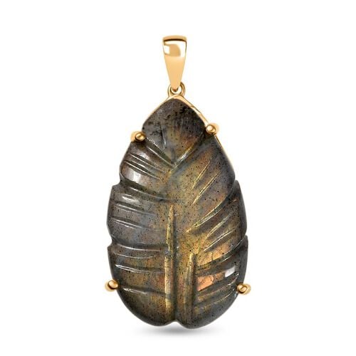 Feuer Labradorit Anhänger Messing ca. 27,35 ct. image number 0
