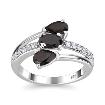 Elite Shungit und Zirkon Ring - 1,01 ct.