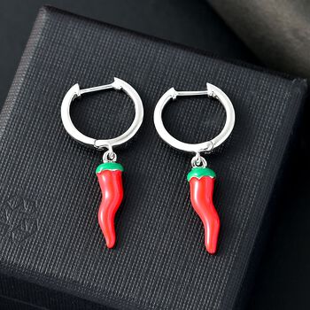 GP Kollektion Chili Ohrringe 925 Silber rhodiniert