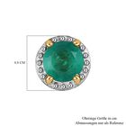 Smaragd-Triplette-Quarz Ohrringe 925 Silber Gelbgold Vermeil ca. 2,29 ct. image number 4