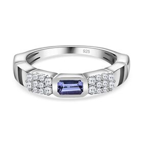 Tansanit und Zirkon Ring - 0,59 ct.