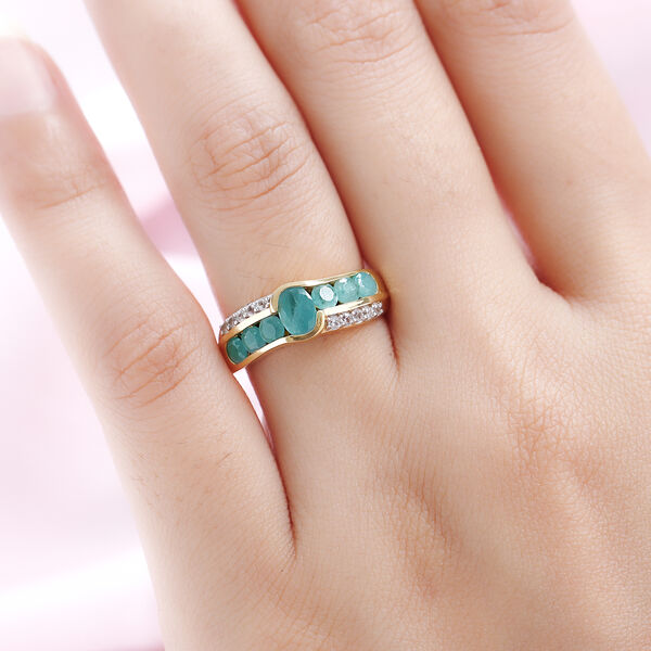 Grandidierit-Ring, 925 Silber vergoldet  ca. 0,86 ct image number 3