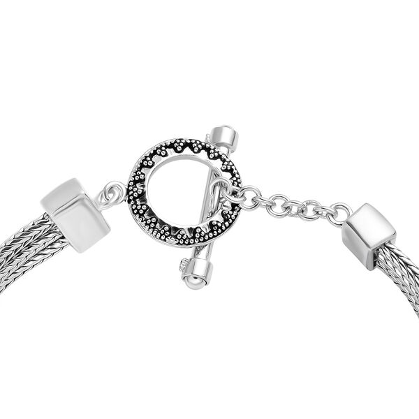 Sajen Silber-Grauer Mondstein, Titanium Gold Mystischer Quarz Armband ca. 19 cm 925 Silber rhodiniert ca. 12.71 ct image number 3