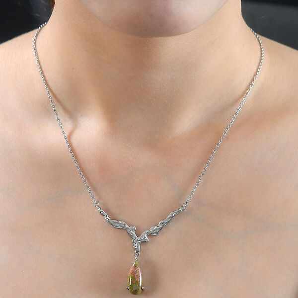 Unakite Halskette, 45 cm - 6,62 ct. image number 2