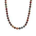 Picasso Jaspis Halskette ca. 45 cm Reiner Edelstahl ca. 284,85 ct.